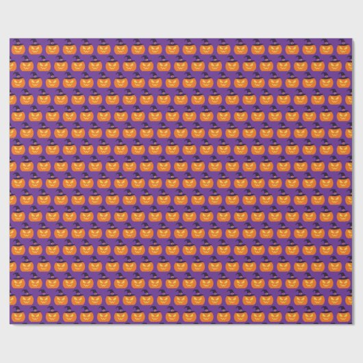 Halloween-Kürbis Geschenkpapier (Flach)