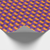 Halloween-Kürbis Geschenkpapier (Ecke)