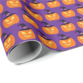 Halloween-Kürbis Geschenkpapier (Rolleneckpunkt)