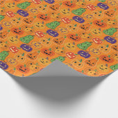 Halloween-Kürbis Geschenkpapier (Ecke)