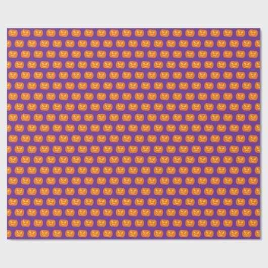Halloween-Kürbis Geschenkpapier (Flach)