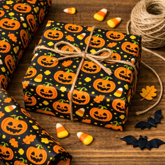 Halloween-Kürbis Geschenkpapier