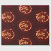 Halloween-Kürbis Geschenkpapier (Flach)