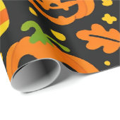 Halloween-Kürbis Geschenkpapier (Rolleneckpunkt)