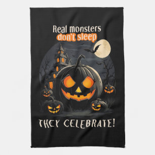 Halloween-Kürbis Geschirrtuch