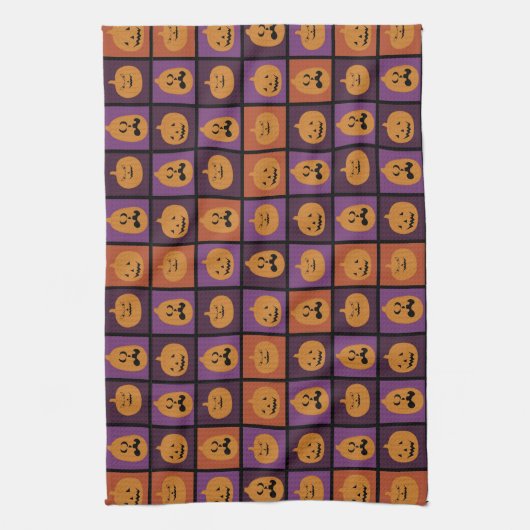 Halloween-Kürbis Geschirrtuch (Vertikal)