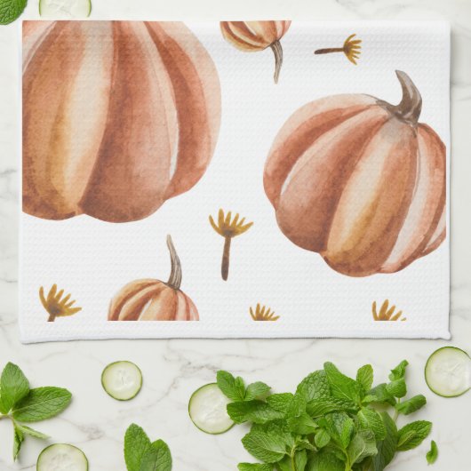 Halloween-Kürbis Geschirrtuch (Gefaltet)