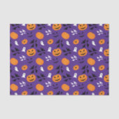 Halloween Kürbis Gespenster Fledermäuse lila Muste Seidenpapier (Vorderseite)