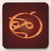 Halloween-Kürbis Getränkeuntersetzer (Vorderseite)