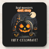 Halloween-Kürbis Getränkeuntersetzer (Vorderseite)