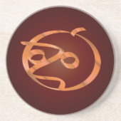 Halloween-Kürbis Getränkeuntersetzer (Vorne)