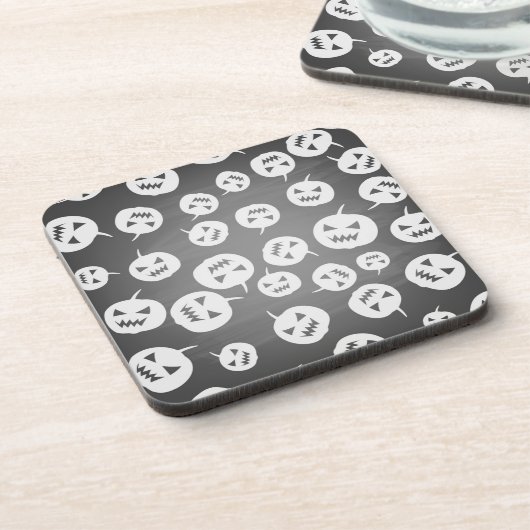 Halloween-Kürbis Getränkeuntersetzer (Linke Seite)