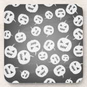 Halloween-Kürbis Getränkeuntersetzer (Vorderseite)