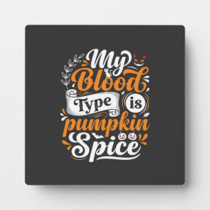 Halloween-Kürbis-Gewürz-Blut-Typ-Retro-Typographie Fotoplatte