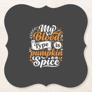 Halloween-Kürbis-Gewürz-Blut-Typ-Retro-Typographie Untersetzer