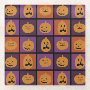 Halloween-Kürbis Glasuntersetzer