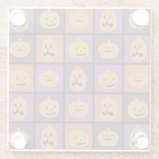Halloween-Kürbis Glasuntersetzer (Rückseite)