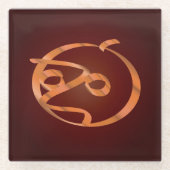 Halloween-Kürbis Glasuntersetzer (Vorderseite)