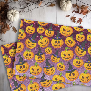 Halloween-Kürbis-Glitter-Muster Seidenpapier