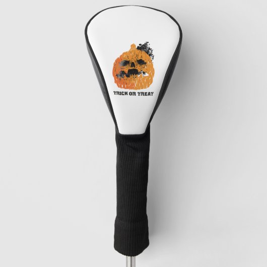 Halloween-Kürbis Golf Headcover (Vorderseite)