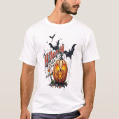 Halloween-Kürbis-Graffiti-Kunst T-Shirt (Vorderseite)