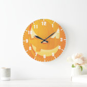 Halloween-Kürbis Große Wanduhr (Zuhause)