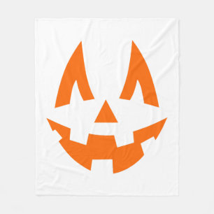 Halloween-Kürbis Grusel-Lächeln-Gesicht Fleecedecke