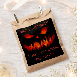 Halloween-Kürbis Gruselig Horror Orange Geschenktütchen