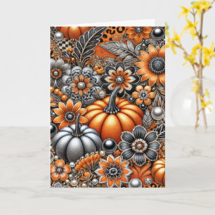 Halloween-Kürbis Gruselige Jahreszeit Grußkarte Karte