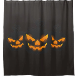 Halloween-Kürbis Gruseliger Kopf Duschvorhang
