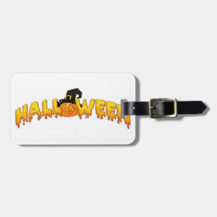 Halloween-Kürbis-Hexe Gepäckanhänger