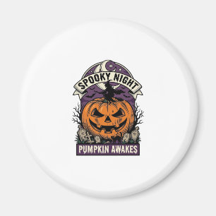 Halloween-Kürbis-Hexe Vintage Gruselige Nacht-Shir Magnet