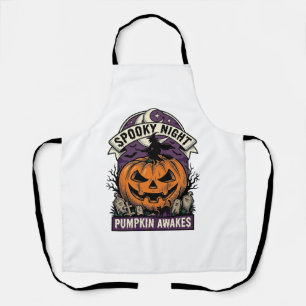 Halloween-Kürbis-Hexe-Vintage-Gruselige Nacht-Shir Schürze