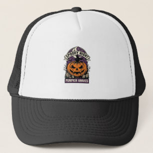 Halloween-Kürbis-Hexe Vintage Gruselige Nacht-Shir Truckerkappe