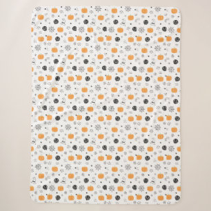 Halloween-Kürbis, Hexenhut Spinnennetze Decke Sherpadecke