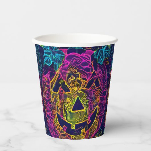 Halloween Kürbis I. Foto Spaß Pappbecher (Vorderseite)