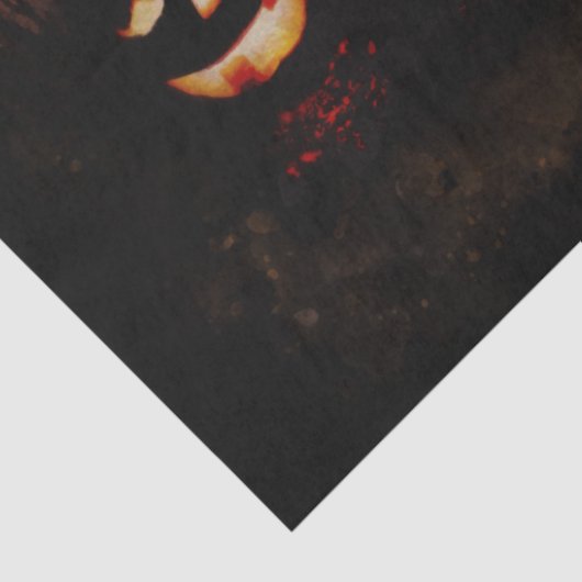 Halloween-Kürbis im Mondlicht-Dekoupage Seidenpapier (Detail)