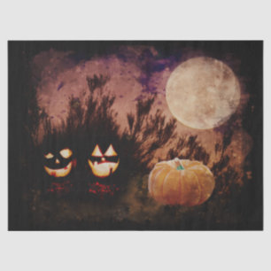 Halloween-Kürbis im Mondlicht-Dekoupage Seidenpapier