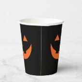 Halloween-Kürbis in Orange und Schwarz-Kürbislater Pappbecher (Rechts)