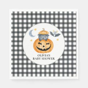 Halloween-Kürbis Jack-O-Lantern Baby Shower Serviette