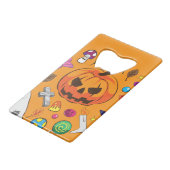 Halloween-Kürbis Jack O Lantern Geldbeutel Flaschenöffner (Vorderseite Schrägansicht)