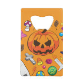 Halloween-Kürbis Jack O Lantern Geldbeutel Flaschenöffner (Rückseite)