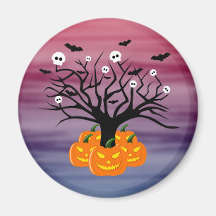 Halloween-Kürbis Jack o' Lantern Toter Baum Magnet
