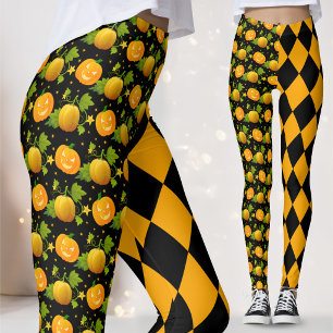 Halloween-Kürbis-Jack-o-Laternen-Narr Leggings
