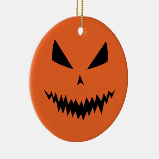 Halloween Kürbis-Jack O'lantern Keramik Ornament (Rechts)