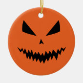 Halloween Kürbis-Jack O'lantern Keramik Ornament (Vorne)