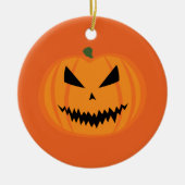 Halloween Kürbis-Jack O'lantern Keramik Ornament (Vorne)