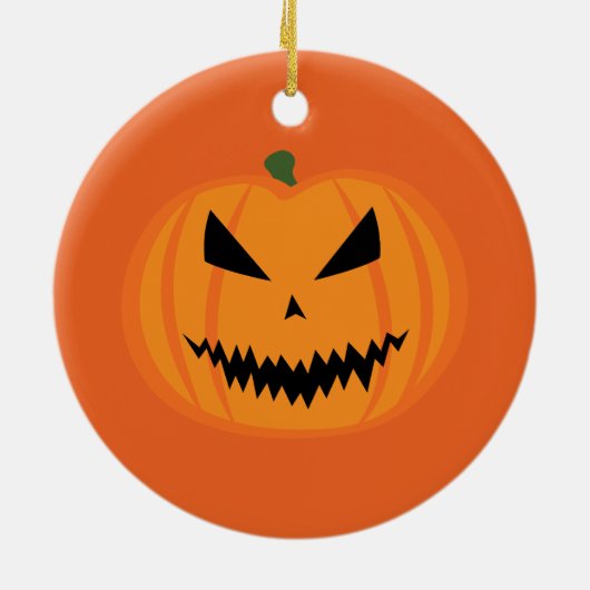 Halloween Kürbis-Jack O'lantern Keramik Ornament (Hinten)