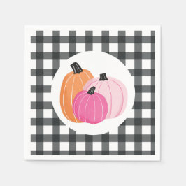 Halloween Kürbis Kariert Napkins Serviette