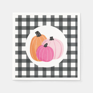 Halloween Kürbis Kariert Napkins Serviette
